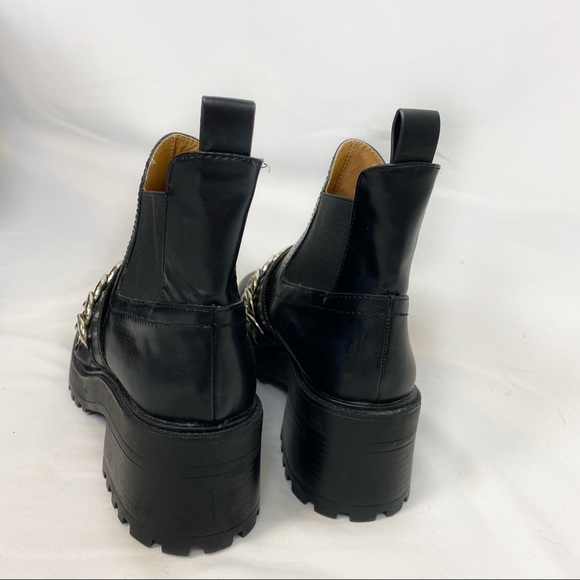 NWOT ZARA chunky platform boots with chain detail - Picture 3 of 5